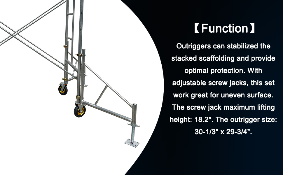 Foot Pedals and Leveling Screw Jack Set